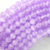 Genuine Purple Selenite Round Beads Gemstone 15.5