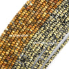 2x4mm Natural Faceted Various Gemstone Rondelle Button Spacer Beads 15
