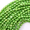 6x8mm green freshwater pearl rice beads 14.5