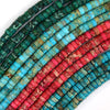 3x6mm Sea Sediment Jasper Heishi Disc Beads 15.5