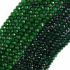 Faceted Emerald Green Jade Rondelle Button Beads 15