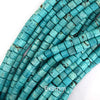 Blue Turquoise Tube Cylinder Beads Gemstone 15.5