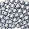Silver Shell Pearl Round Beads Gemstone 15.5