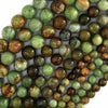Natural African Green Opal Round Beads Gemstone 15