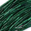 4x13mm natural green malachite tube cylinder beads 15.5