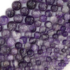 Natural Purple Amethyst Round Beads Gemstone 15