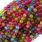 Watermelon Tourmaline Colored Quartz Round Beads 15