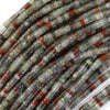 2x4mm natural African blood agate heishi disc beads 15.5