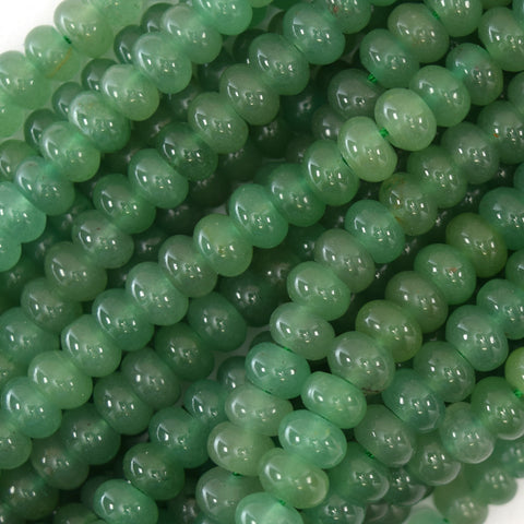 6mm - 8mm natural green aventurine pebble nugget beads 15.5" strand