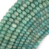 Natural Green African Amazonite Rondelle button Beads 15