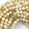 Natural Beige White Moonstone Round Beads Gemstone 15