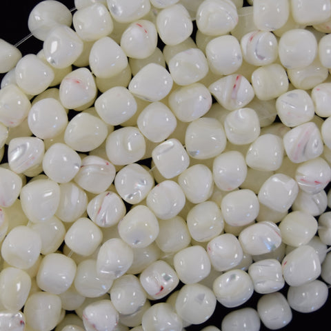 White Mother Of Pearl MOP Heishi Disc Beads Gemstone 15.5" Strand 4mm 6mm 8mm