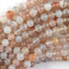 AA Natural Pink Stripe Lace Agate Round Beads 15.5