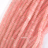 Natural Pink Rose Quartz Rondelle Button Beads 15