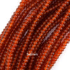 AA Red Carnelian Rondelle Button Beads Gemstone 15