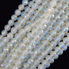 Mystic Titanium Faceted Opalite Quartz Round Beads 15