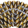 Tiger Eye Round Beads With Rhinestone inlaid 15
