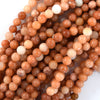 Natural Orange Aventurine Round Beads Gemstone 15