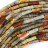 4x13mm natural crazy lace agate tube cylinder beads 15