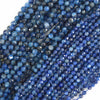 AA Faceted Blue Kyanite Round Beads Gemstone 15.5