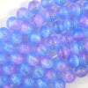 Genuine Blue Purple Selenite Round Beads Gemstone 15.5