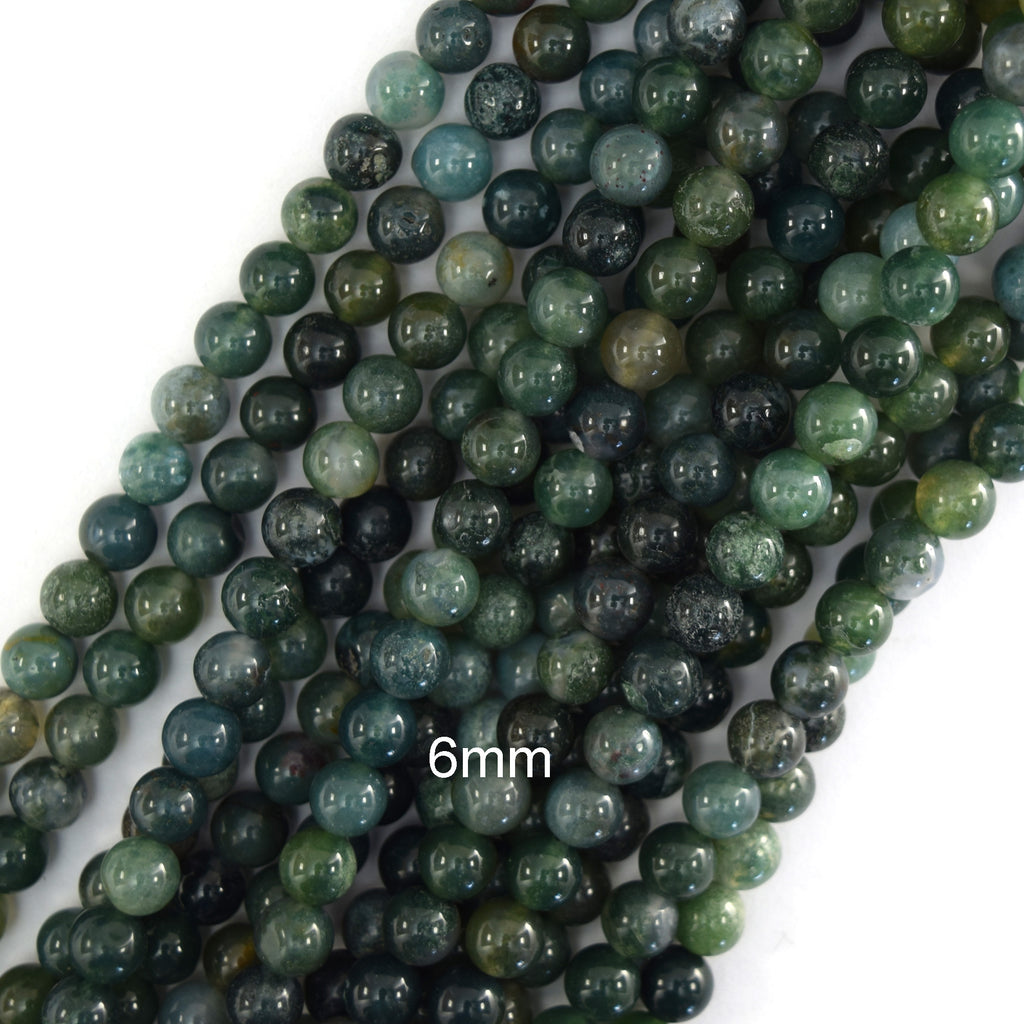 Green Fire Agate Cracked Matte Round Beads – 4mm-12mm, 15.5” Strand, Gemstone