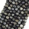 AA Natural Gray Hawk Eye Round Beads 15.5