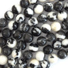 Natural Black White Zebra Jasper Round Beads 15