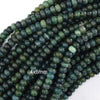 Natural Green Moss Agate Rondelle Button Beads 15