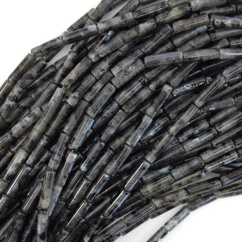 Natural Faceted Light Grey Labradorite Round Beads Gemstone 15.5" Strand 3mm 4mm