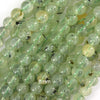 Natural Green Prehnite Round Beads Gemstone 15.5