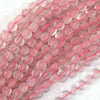 6mm natural faceted rose quartz coin beads 15