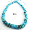 Graduated Turquoise Roundish Heishi Disc Beads Gemstone 16