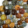 Natural Ocean Jasper Coin Beads Gemstone 15