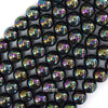 Rainbow Peacock Shell Pearl Round Beads Gemstone 15.5
