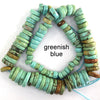 Graduated Turquoise Roundish Heishi Disc Beads Gemstone 16