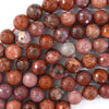 Natural Faceted Portuguese Agate Round Beads Gemstone 15
