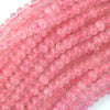 Natural Pink Rose Quartz Rondelle Button Beads 15