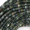 Natural Green Moss Agate Heishi Disc Beads Gemstone 15.5