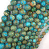Sky Blue Sea Sediment Jasper Round Beads 15.5