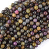 Natural Multicolor Sapphire Round Beads Gemstone 15