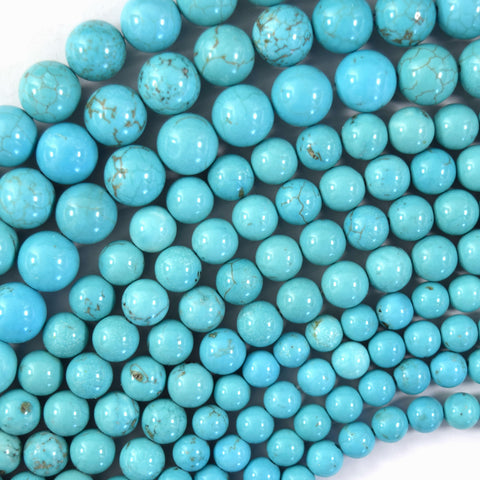 6mm - 8mm natural green african turquoise pebble nugget beads 15.5" strand