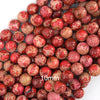 Red Sea Sediment Imperial Jasper Round Beads Gemstone 15