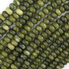 Natural Green Taiwan Jade Rondelle Button Beads Gemstone 15