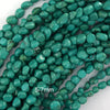 5mm - 7mm green turquoise pebble nugget beads 15
