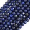 Faceted Blue Lapis Lazuli Round Beads 15