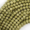Natural African Matcha Green Jasper Round Beads 15