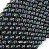 Rainbow Peacock Shell Pearl Round Beads Gemstone 15.5