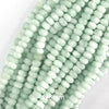 Natural Green Angelite Rondelle Button Beads Gemstone 15.5