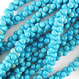 14mm blue turquoise cylinder beads 16